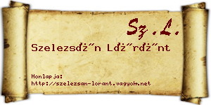 Szelezsán Lóránt névjegykártya